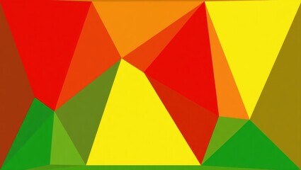 Vibrant geometric design composed of various colorful triangles.