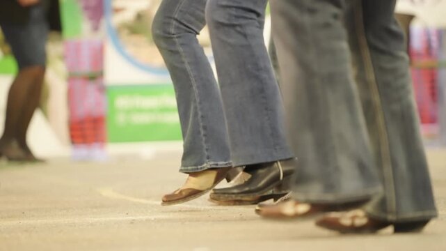 Legs Dance Wild West Line Dance slow motion 4K