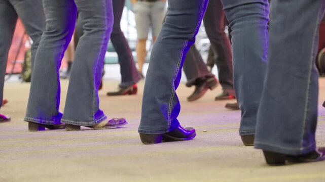 Legs Dance Wild West Line Dance 4K