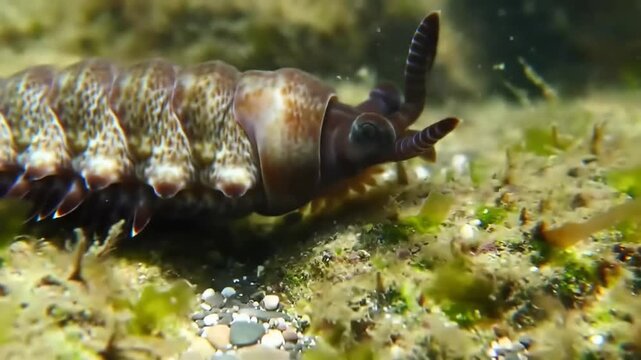 Underwater marine worm
