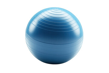 Blue exercise ball, pilates ball, yoga ball, fitness ball, gym ball, stability ball, balance ball png isolated on transparent background