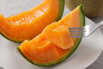 赤肉メロン 北海道富良野産　Red Melon from Furano Hokkaido