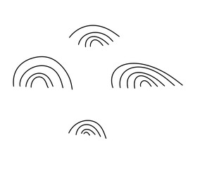 Complete pitch black color plain and simple illustration on transparent background