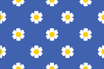 White daisy flower set of banners yellow background
