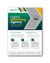 Fototapeta premium Modern Corporate Business Flyer Design Clean Professional Print Ready Template