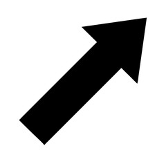 A Solid Thick Arrow Pointing Up Icon