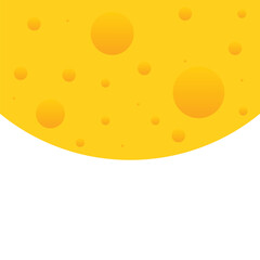 Round cheese background seamless pattern. Circle shape on white background. Cheese texture in realistic style vector illustration.