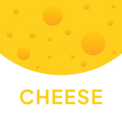 Round cheese background seamless pattern. Circle shape on white background. Cheese texture in realistic style vector illustration.