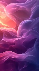 Obraz premium Ethereal waves of color blend seamlessly in a dreamlike landscape at twilight