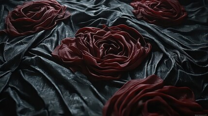 Dark Fabric Roses