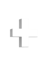 Obraz premium Elevated Plus Symbol: 3D Render of a Modern Medical Cross