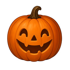 Halloween Pumpkin Jack-o-Lantern on Transparent Background PNG