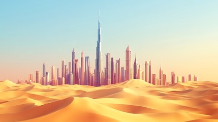 Modern city in desert