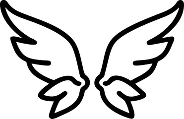 Elegant fairy wings silhouette for banners and advertisements