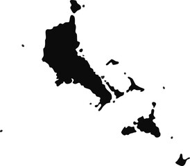 "Kiribati Map Icon – Simple Black Silhouette of Country Shape
