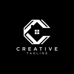 Letter C Real Estate Home Logo