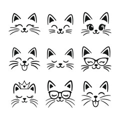 Cute Cat Face Svg