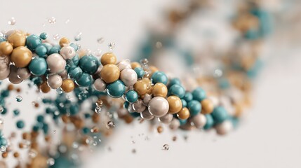 Abstract Spiral Of Colorful Spheres