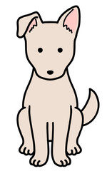 犬・保護犬・雑種犬／クリーム色の犬