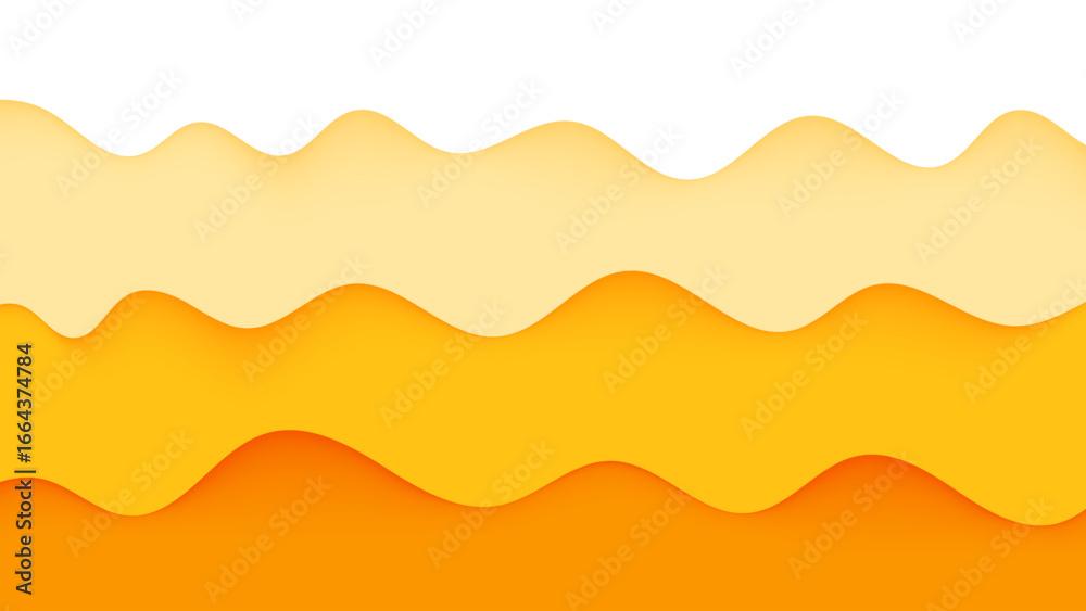 Poster abstract orange wave background vector illustration with light curves and gradient design