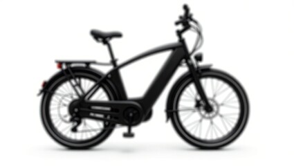 A sleek, black electric bicycle is presented in profile view against a plain white background.