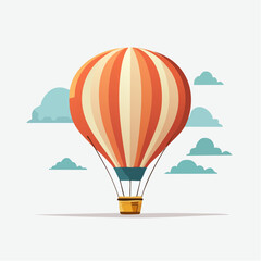 Fototapeta premium Retro Hot Air Balloon Illustration