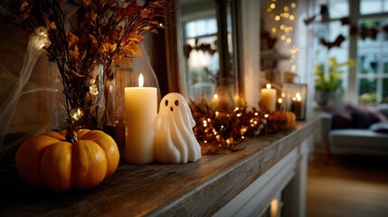 Halloween living room decor