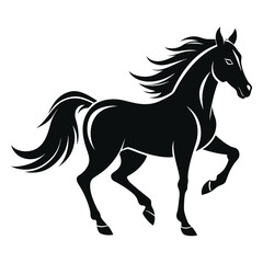 Obraz premium horse silhouette isolated on white