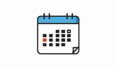 Vector Calendar Icon Simple, Clean Design for Scheduling and Organization