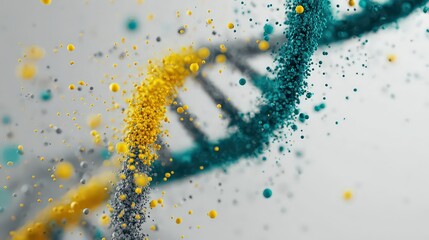 Abstract Dna Double Helix Visualization