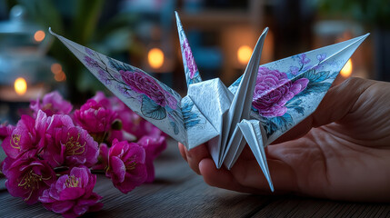 Origami tutorial for kids. Origami cute Bird.