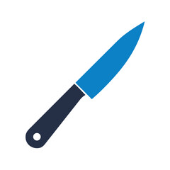 Chef Knife Icon Vector - Kitchen Utensil for Cooking and Food Preparation