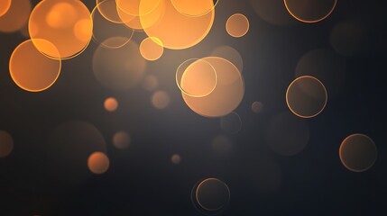 Abstract bokeh background with orange circles