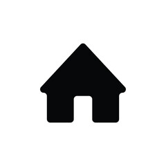 Clean vector illustration of a home icon, representing house, real estate, property, or homepage. Perfect for web design, apps, real estate branding, and interface symbols.