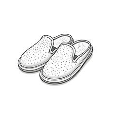 A slippers  illustration vector style coloring page