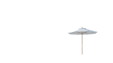 White Patio Umbrella, isolated on transparent background
