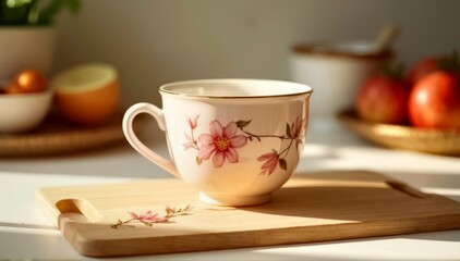 Warm tea break tableware picture