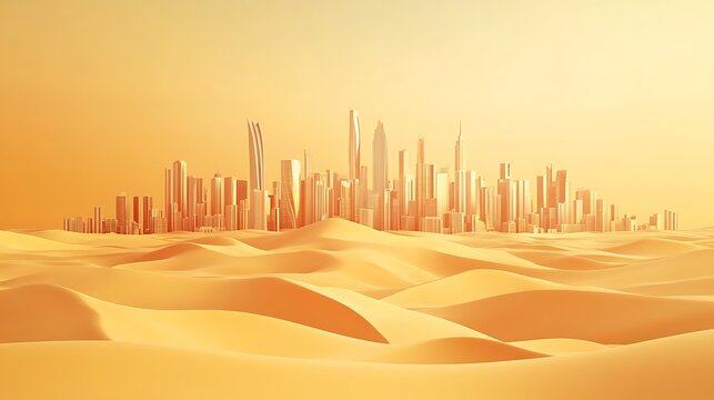 City in desert - Powered by Adobe