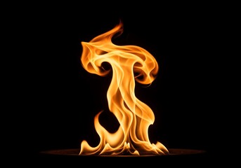 Fototapeta premium Abstract fire pattern against black background