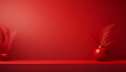 Red minimalist background with soft, subtle gradients, clean and elegant