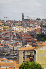 Obraz premium The panorama of old town Porto, the view from Vila Nova de Gaia, Portugal
