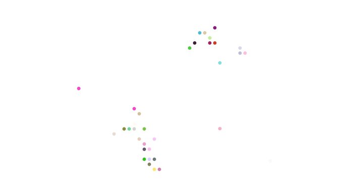 Generative Circles Forming Seychelles Silhouette