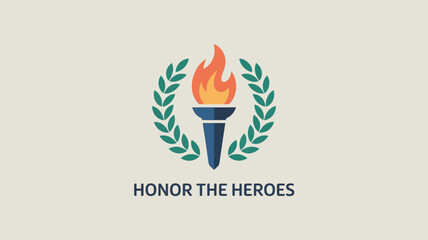 vector illustration of fire flames honor