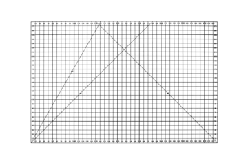 A white A3 cutting mat with a black grid is isolated on transparent background.