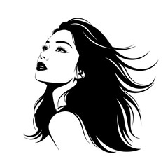 Elegant Woman Vector Beauty Fashion Illustration