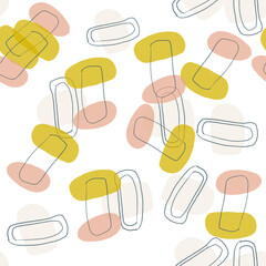 Hand drawn abstract seamless pattern. 