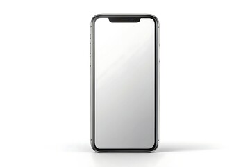 Modern smartphone isolated on white background, showcasing sleek design and advanced technology features