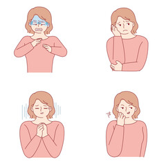 Fear, difficulty, worry, emotional expression, woman, character