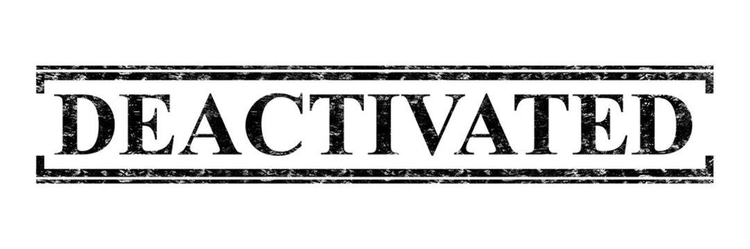 black deactivated rubber stamp vector illustration digital element png file transparent background