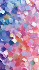 Close-up of colorful confetti squares
